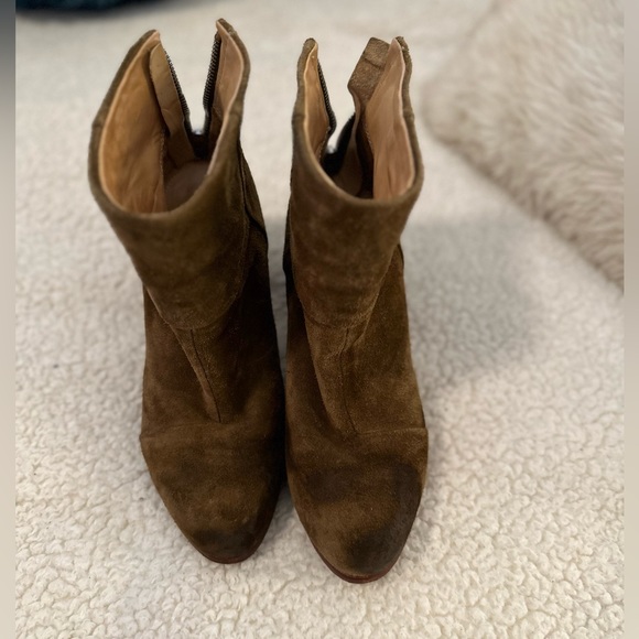 Rag & Bone Tan Suede High Heel Ankle Boots Size 7 - Picture 4 of 5